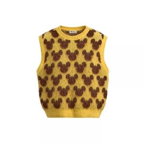 NWOT Zara x Disney Harry Lambert Mickey Knit Sweater Vest